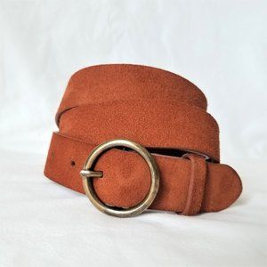 MADEWELL Suede Circle Buckle Belt
